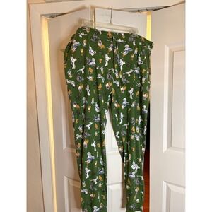 Vera Bradley XL Green Dog Print Pajama Pants Lounge Sleepwear